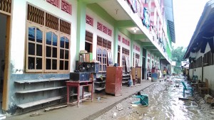 Kondisi komplek dayah Ummul Ayman pasca banjir.